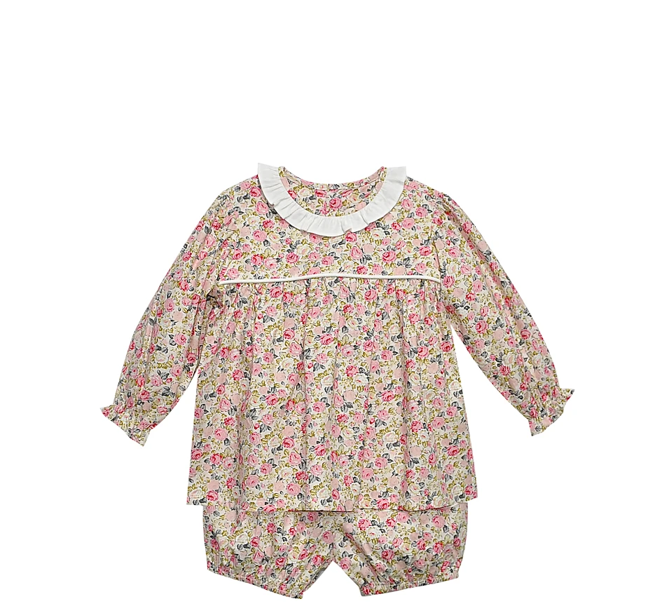 Reagan Bloomer Set - Pink Rose