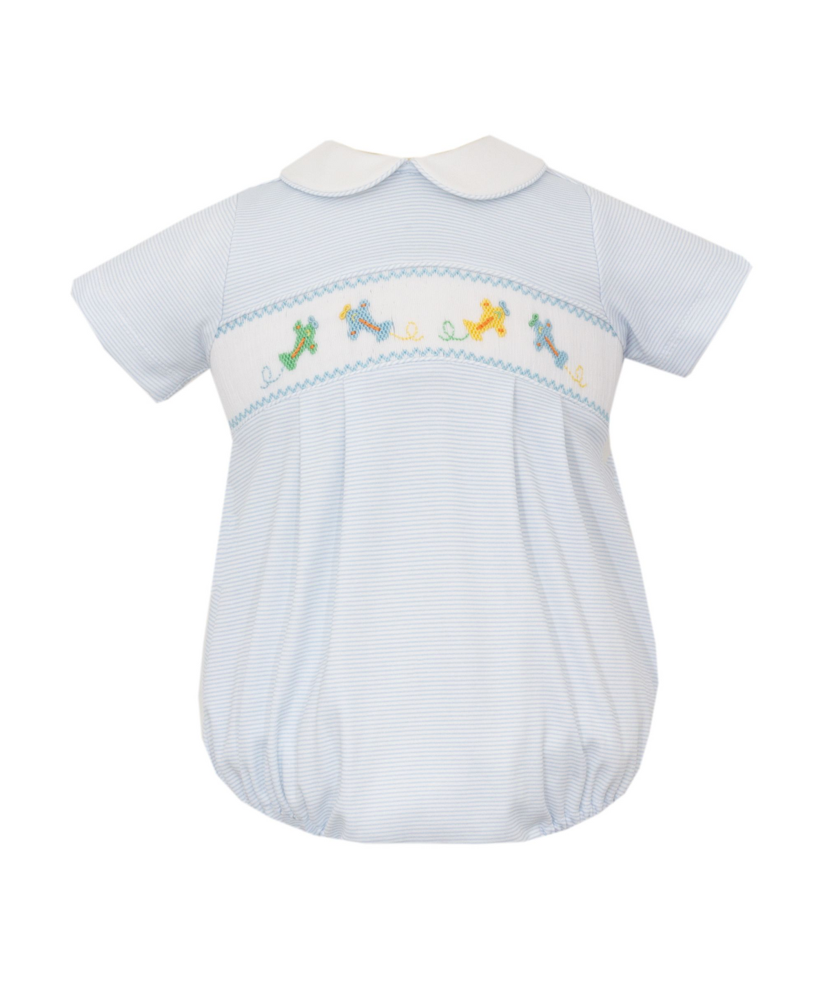 Airplanes - Lt. Blue Stripe Knit Boy's Bubble
