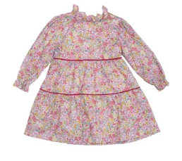 Zoe Raspberry Floral Dress