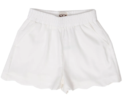 Laura White Twill Shorts