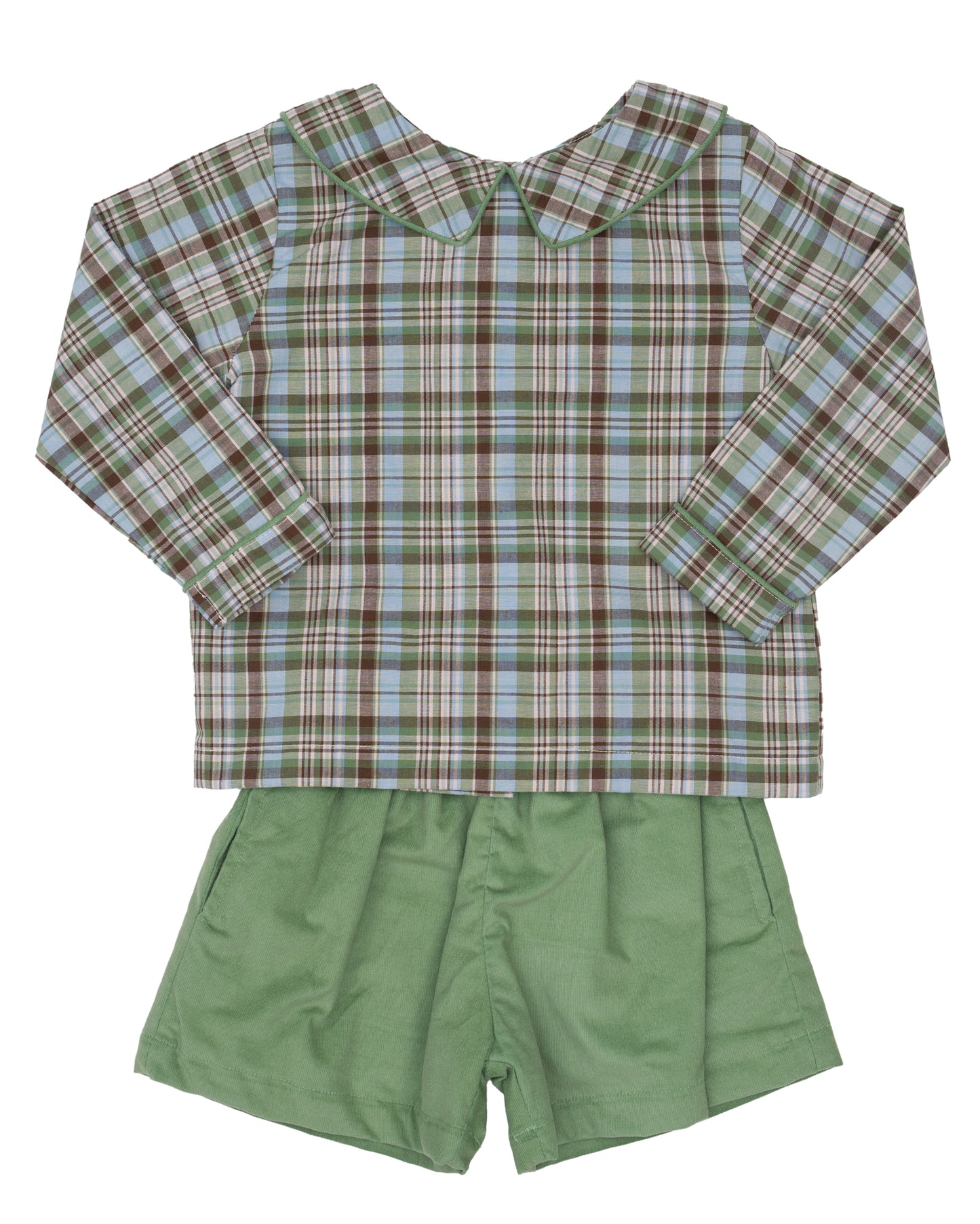 John Greenbriar Plaid Short Set