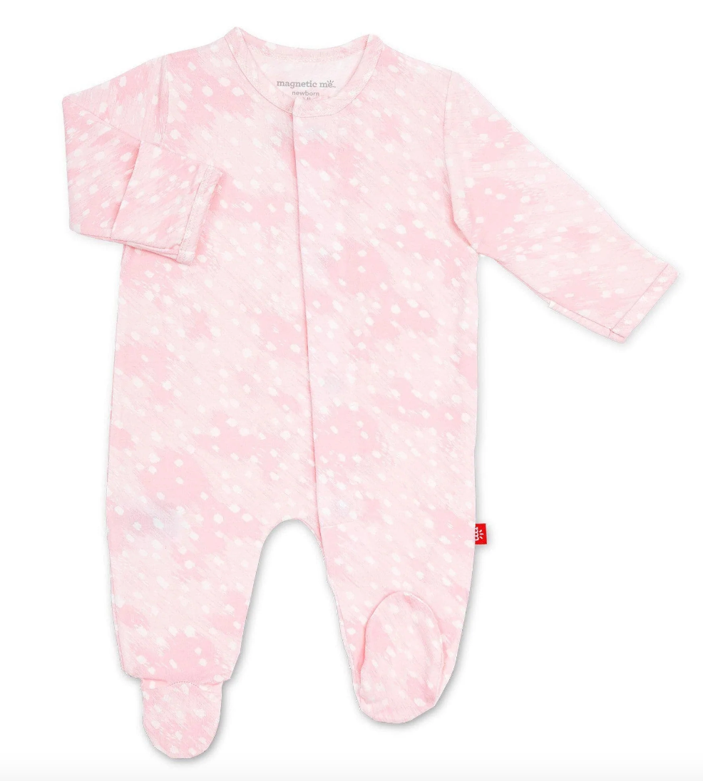 Pink Doeskin Magnetic Footie
