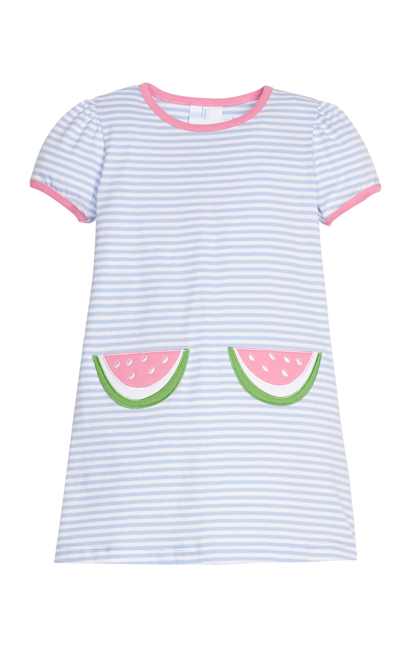 Applique Pocket T-Shirt Dress - Watermelon