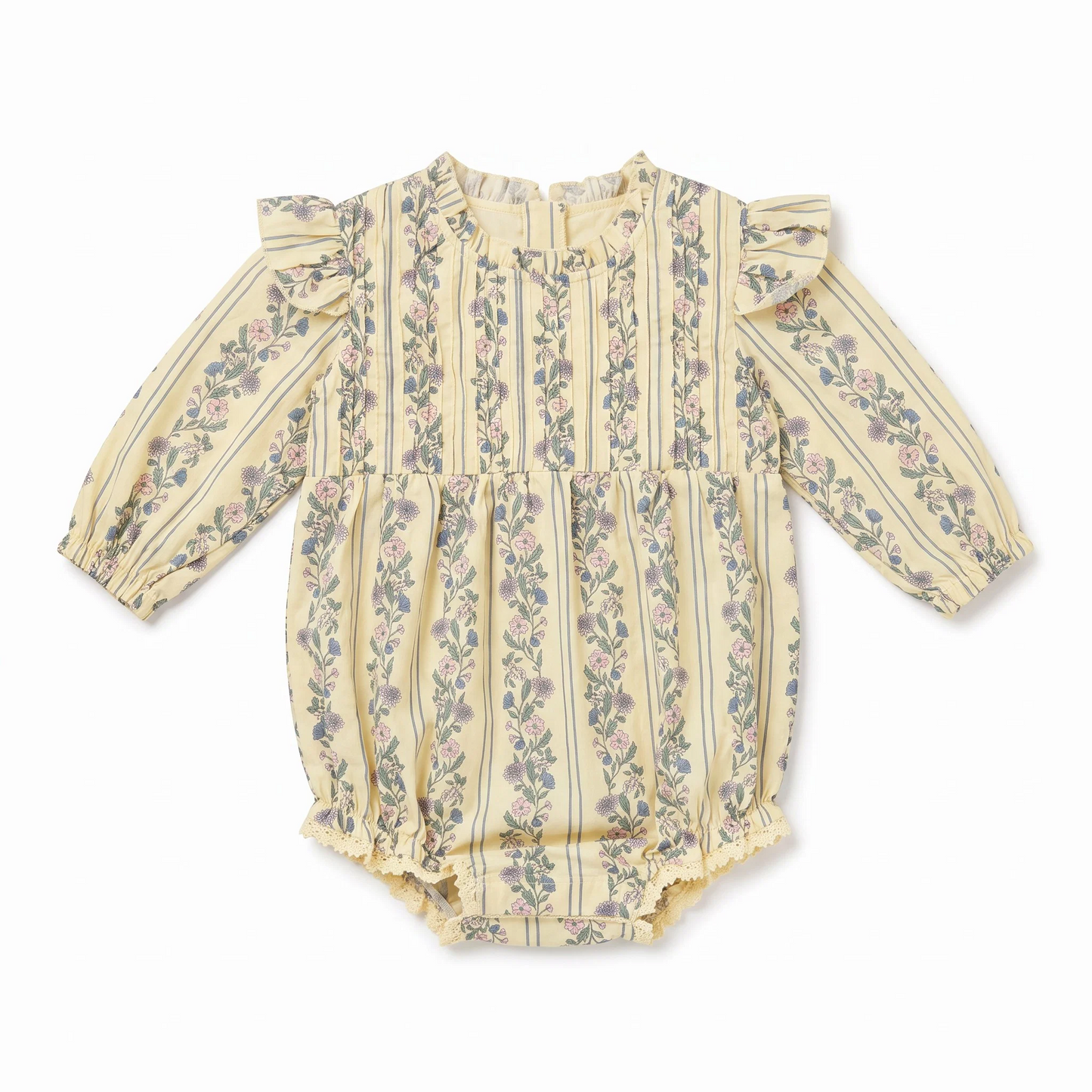 Elizabeth Bubble - Yellow Floral Stripe