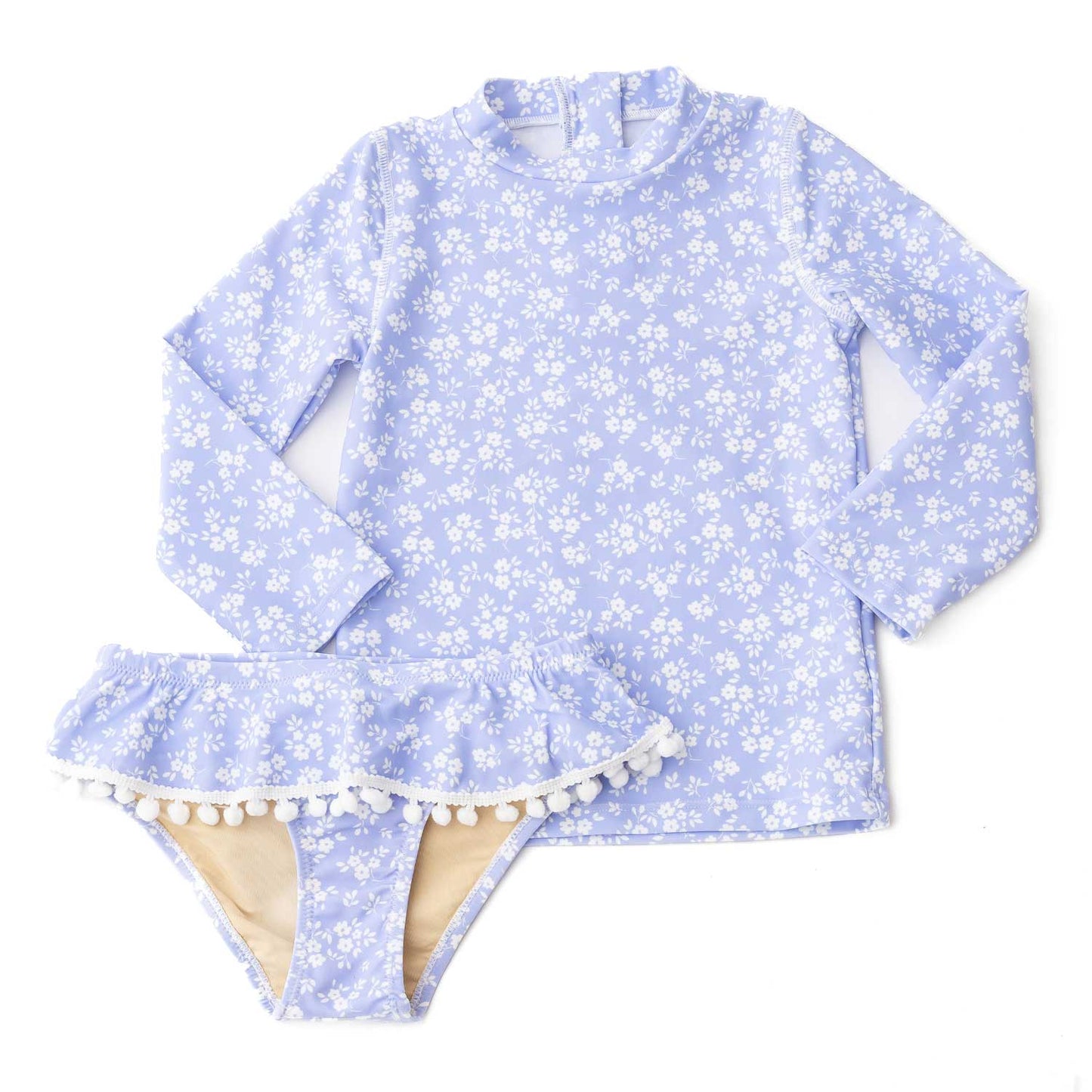 Petite Blooms Rashguard Swim Set