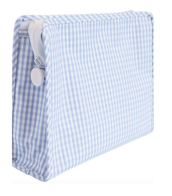 ROADIE MEDIUM - GINGHAM MIST Zip Pouch