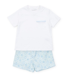 Hudson Short Set - Sandcastles Blue