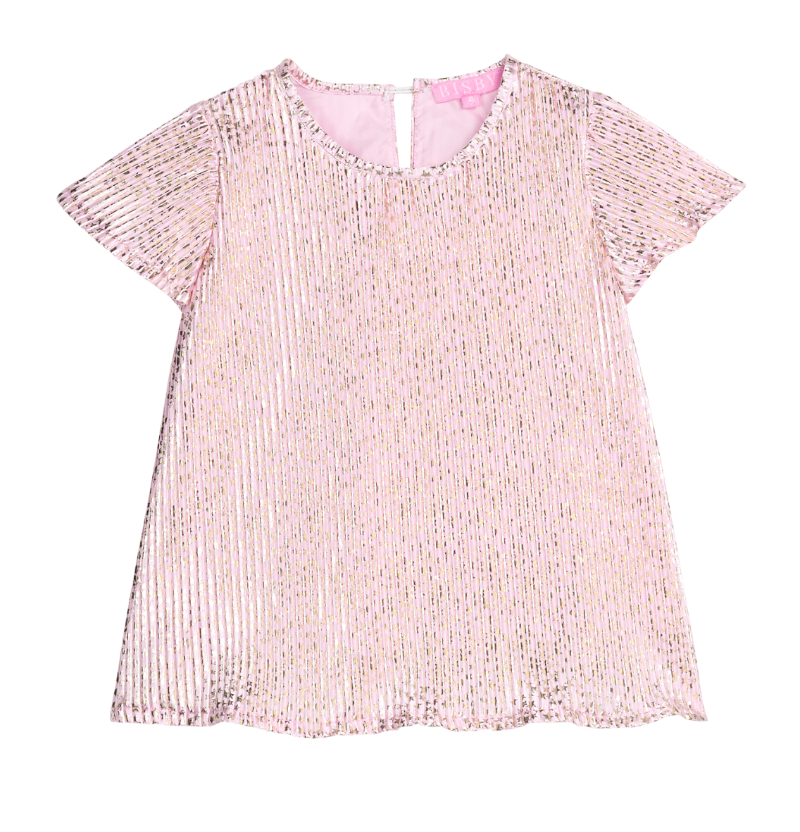 Crinkle Top - Pink Crinkle Stars - Tween