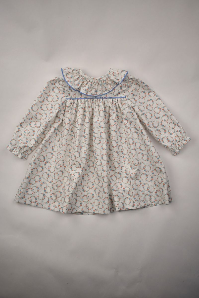Wreath Floral Long Sleeve Dress