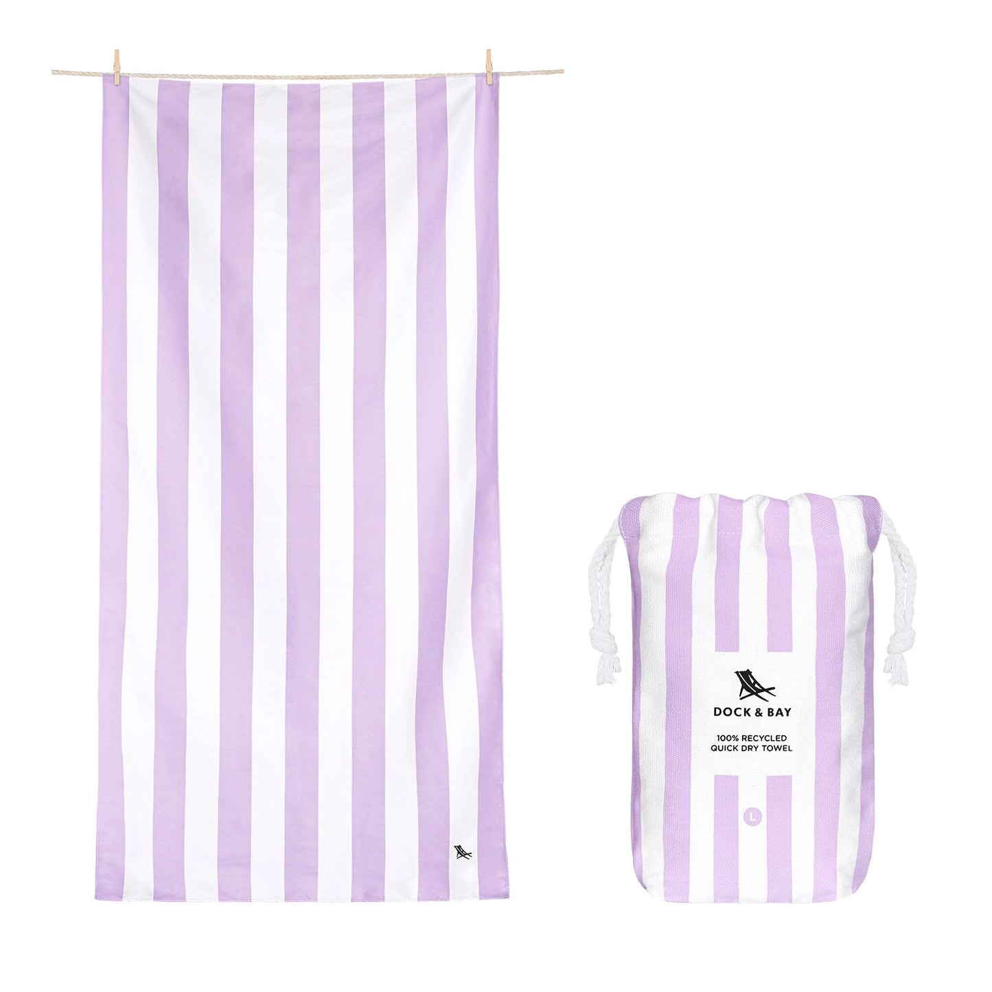 Dock & Bay Quick Dry Towel - Cabana - Lombok Lilac