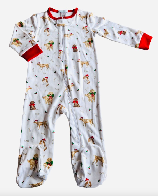 Santa Puppy Footie