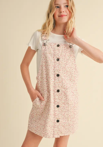 Floral Overall Dress tween