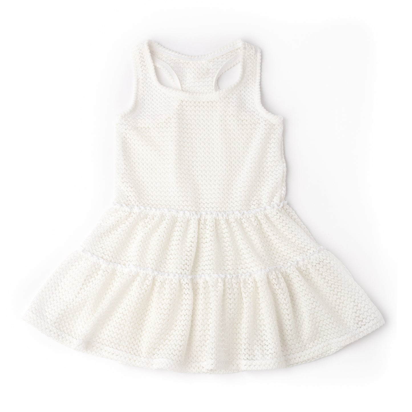 White Crochet Tank Dress Cover Up