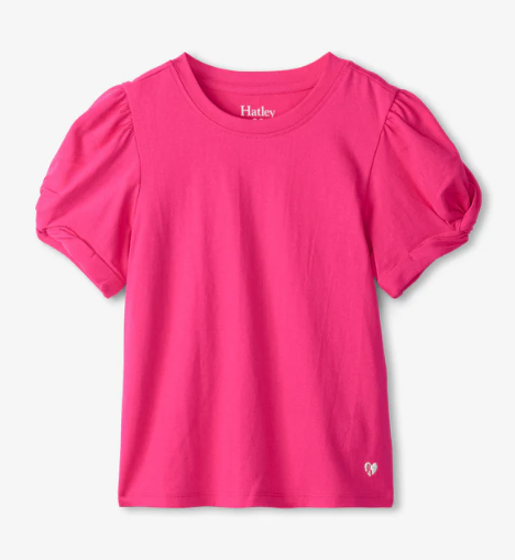 Fuchsia Twisted Sleeve Tee