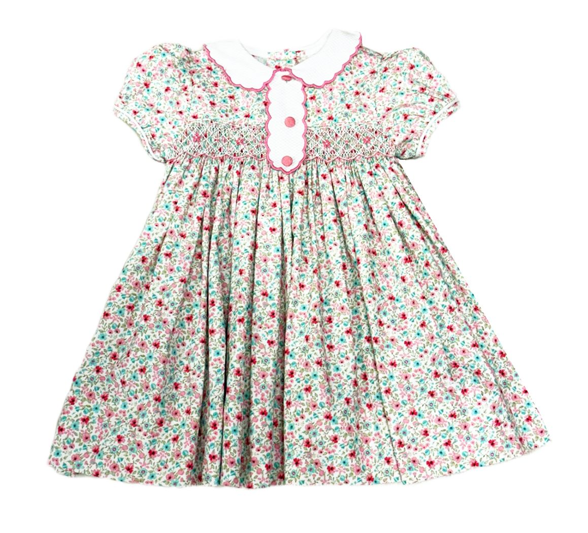ANNALYNN- SMOCKED GIRLS DRESS (A-0025F)