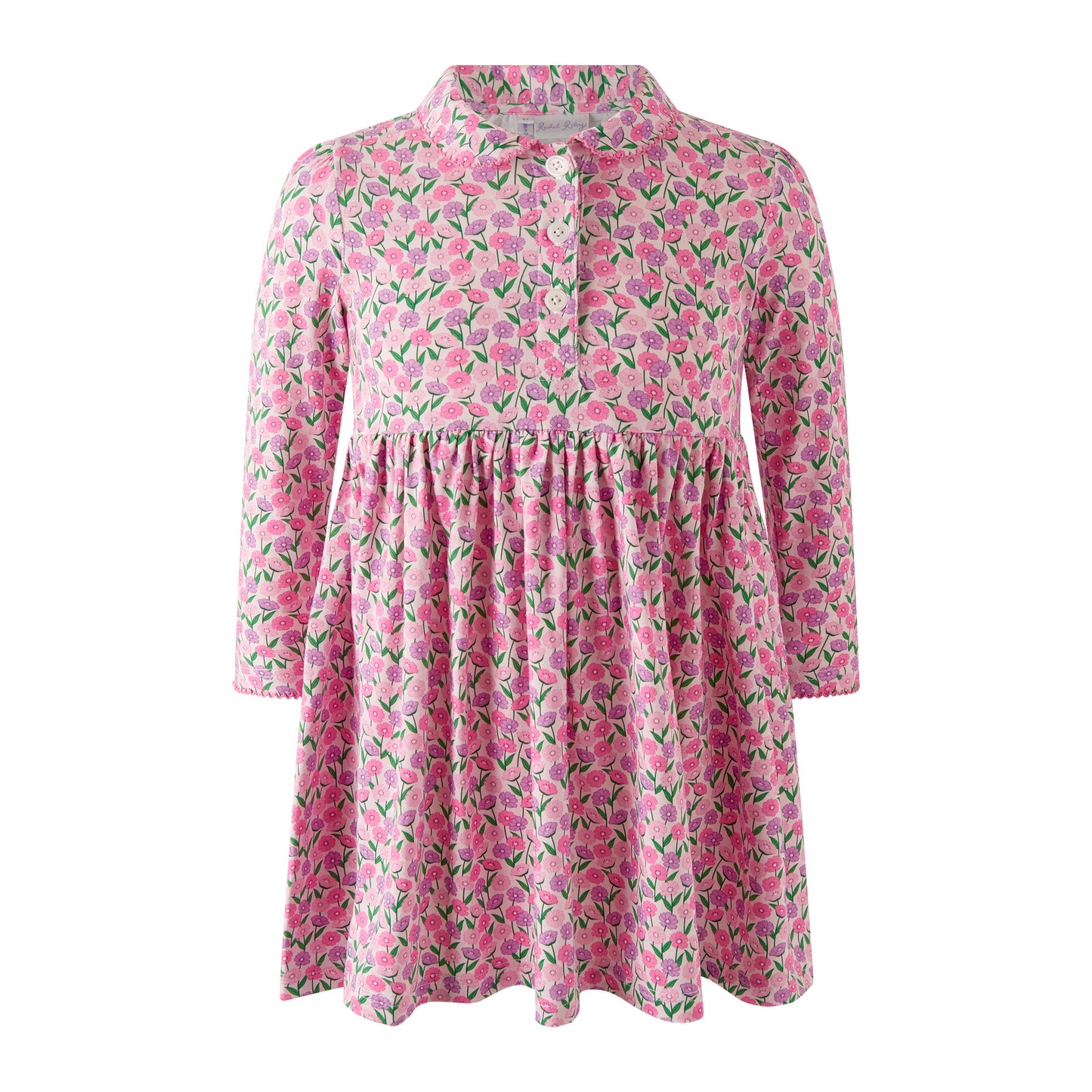 Pink Daisy Jersey Dress