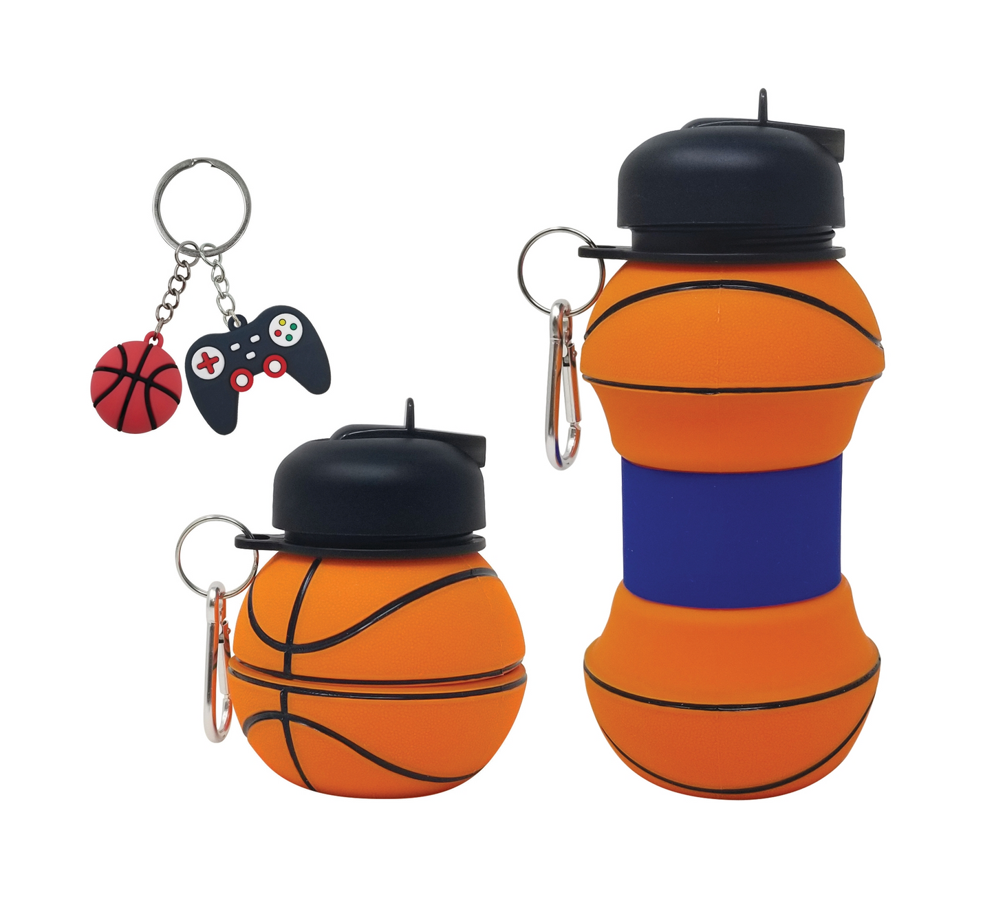 Collapsible Water Bottle 16.9FL.oz/500mL, Basketball