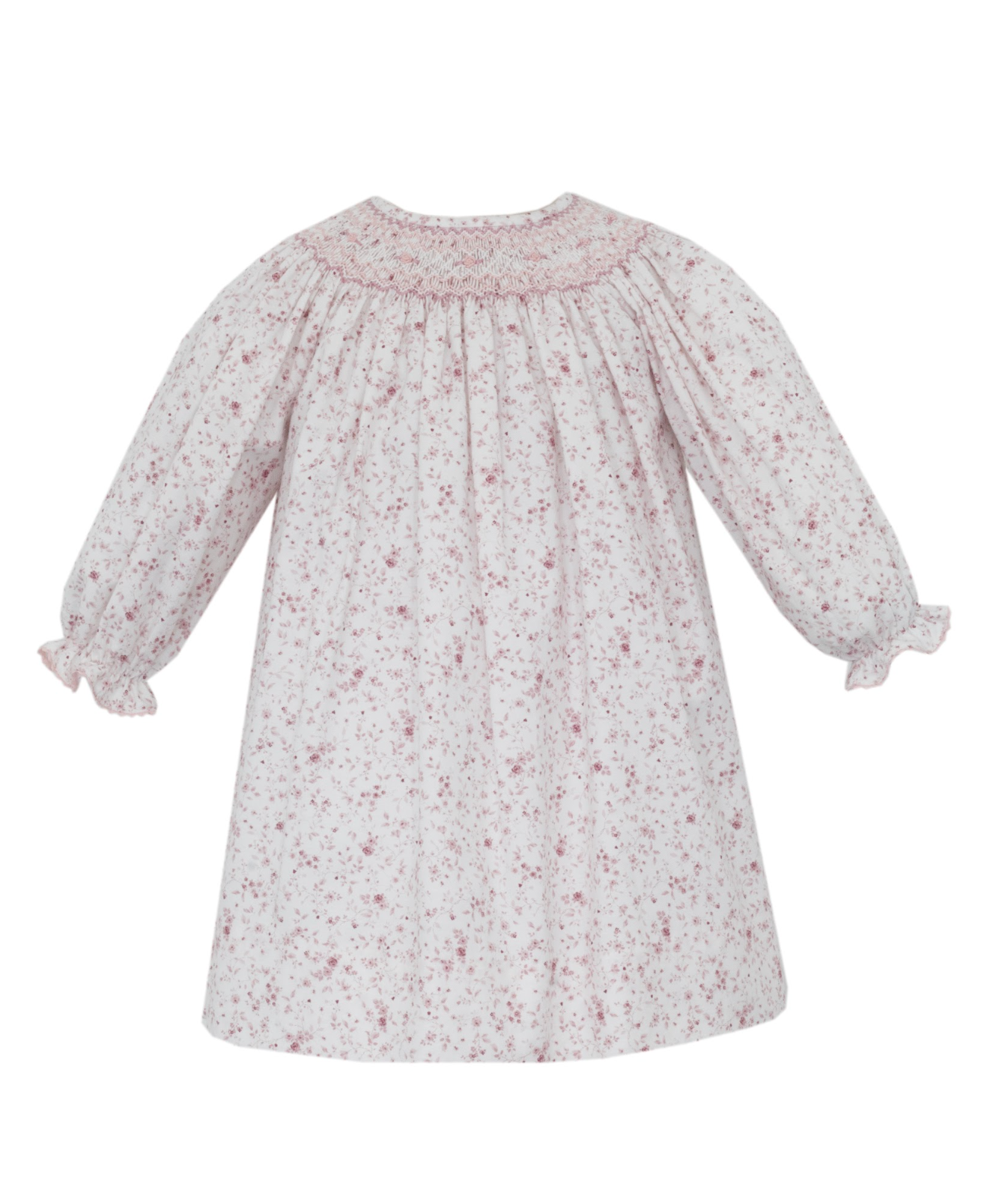 Floral Vivella Bishop Longsleeve - Rose Pink & Ivory