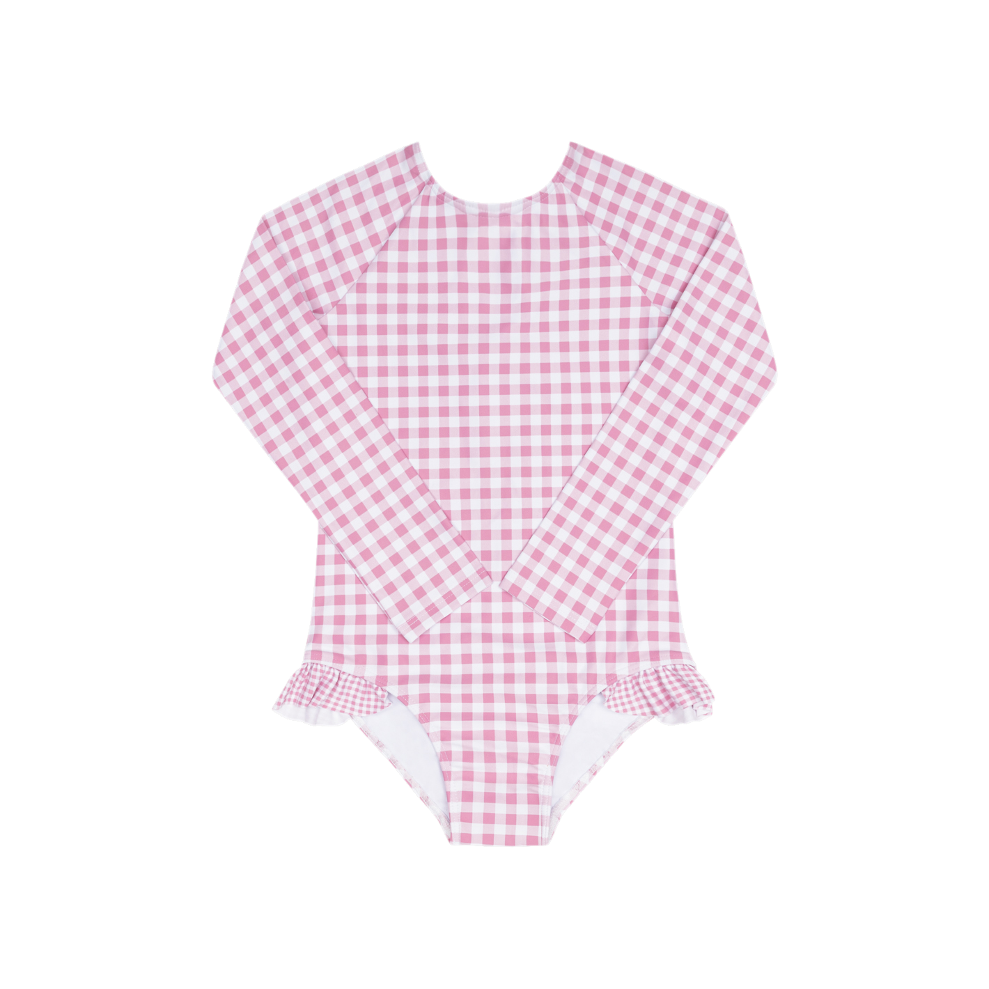 Girls Blush Gingham Rashguard One Piece TWEEN