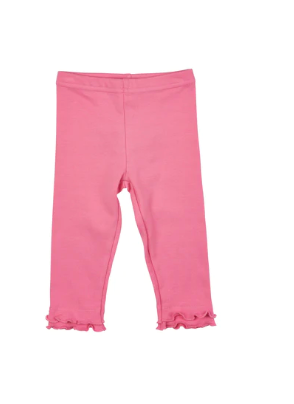 Medium Pink Legging with Ruffle Hem