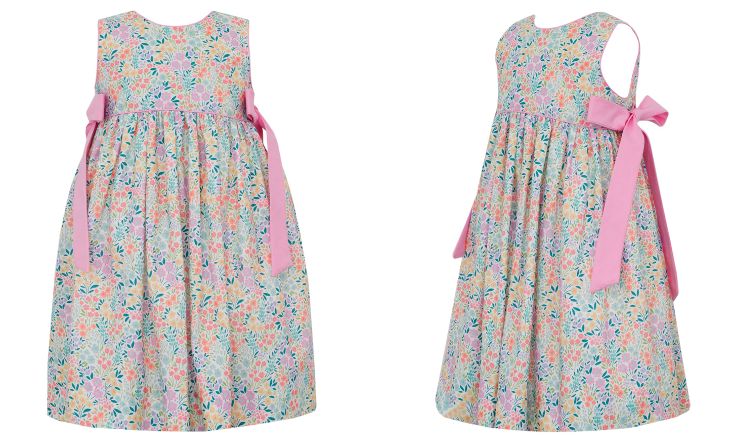 SLEEVELESS SIDE BOW ENGLISH GARDEN FLORAL 3007D