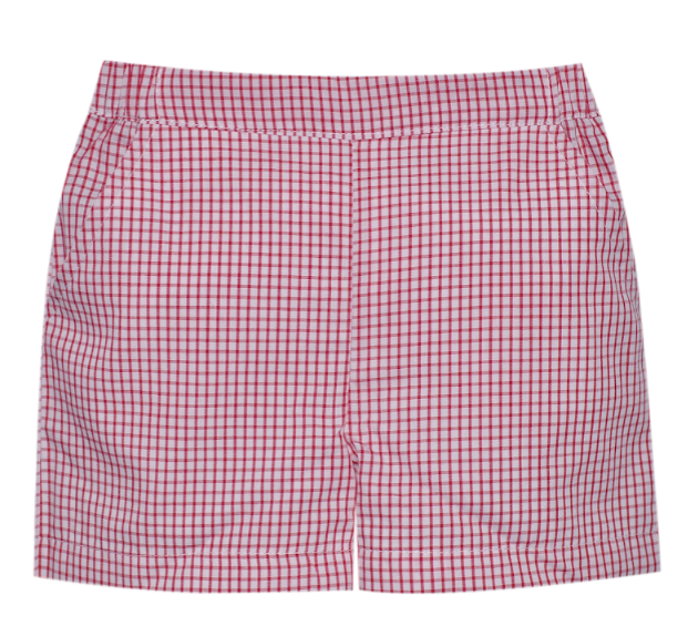 Bennett Boy Short - Red Gingham