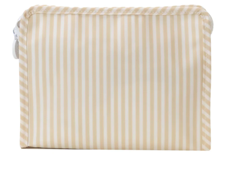 ROADIE MEDIUM PIMLICO STRIPE SAND zip pouch