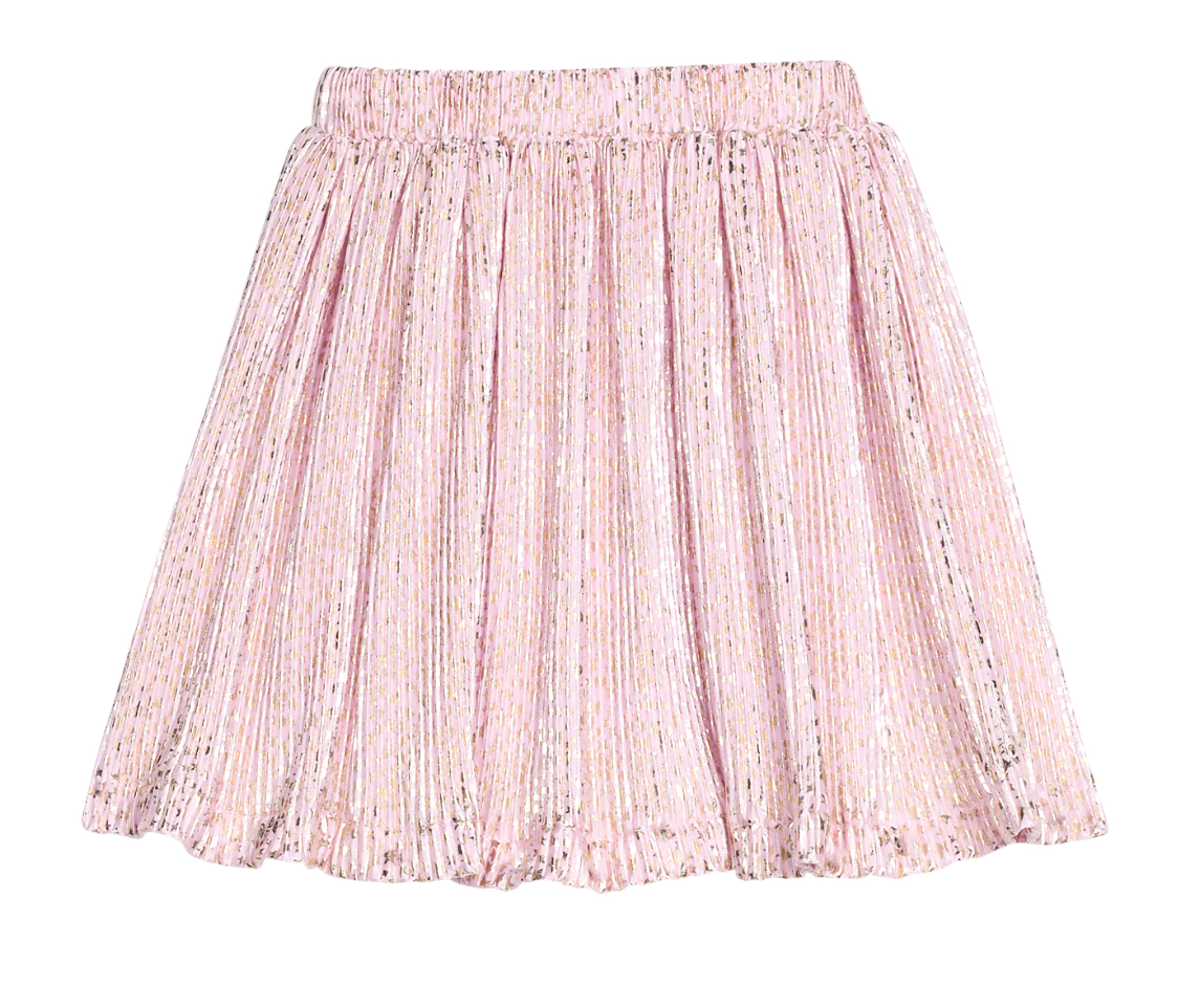 Circle Skirt - Pink Crinkle Stars - Tween