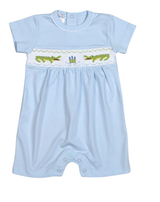 Alligator Hand Smocked Pima Jon Jon