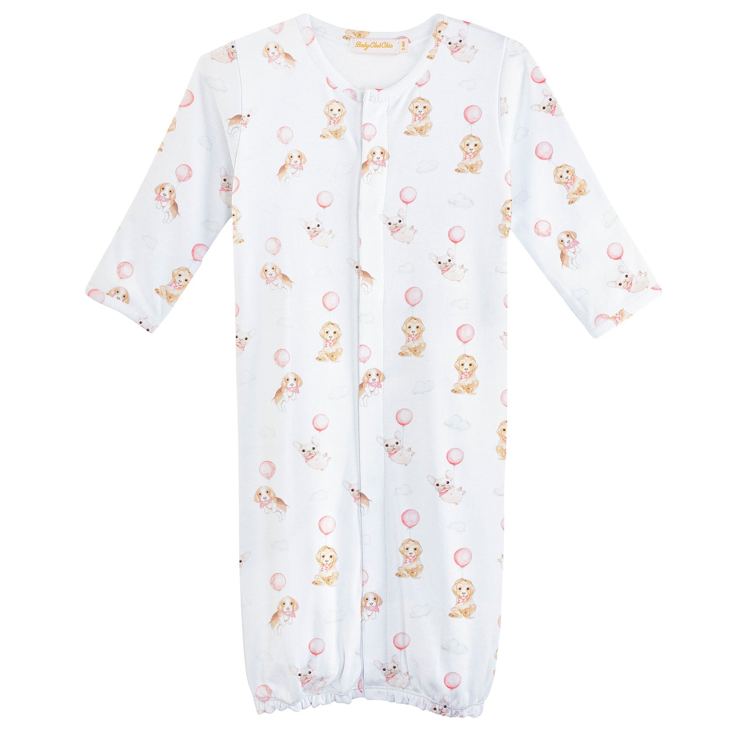 cute puppies pink converter gown