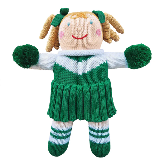 Knit Cheerleader 7'' Green/White