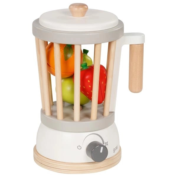 Wooden Play Blender Set with Velcro Fruit