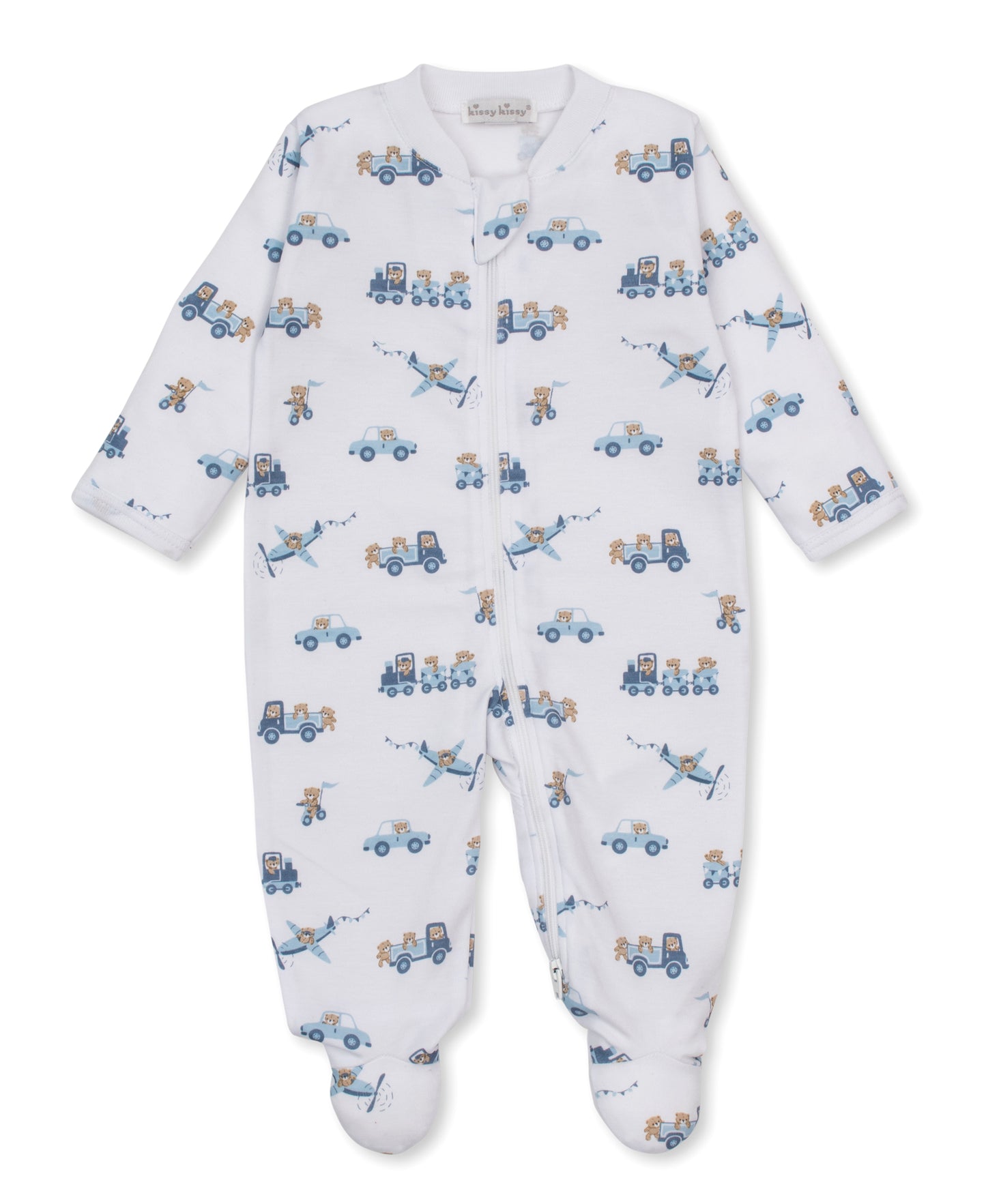 Footie w/Zip Print - Bears on the Go