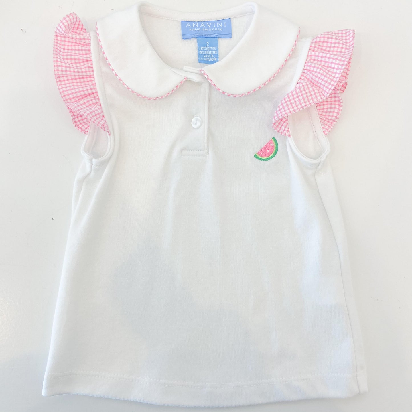 Polo Shirt with Watermelon Embroidery 652E