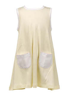 Pima A-Line Dress - Yellow Stripe