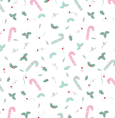 Long Sleeve Faith Dress Holly Candy Cane