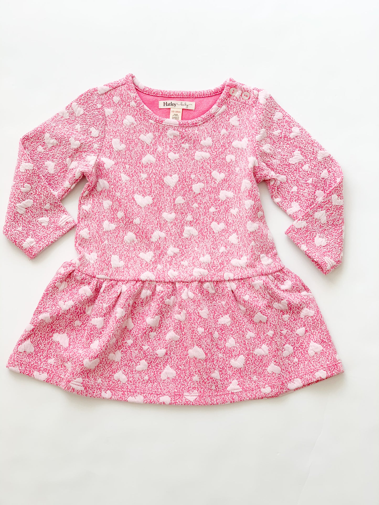 Quilted Hearts Baby Flounce Skirt Dress- Toddler Girls