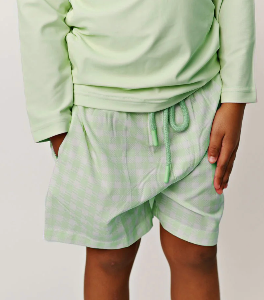 SAGE GINGHAM SWIM SHORT SBS2482
