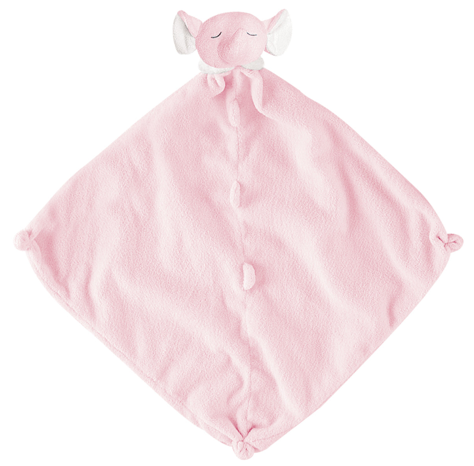 Lovie Blankie - 13 X 13 - Pink Elephant