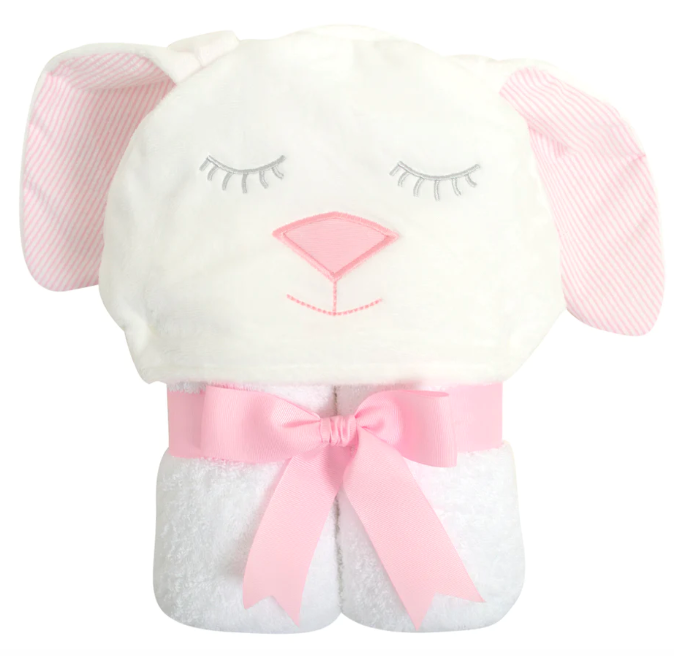 Bunny Character Hooded Towel Pink
