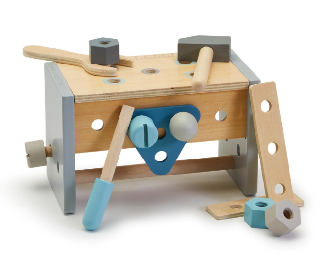 Kids 2-in-1 Wood Toolbox