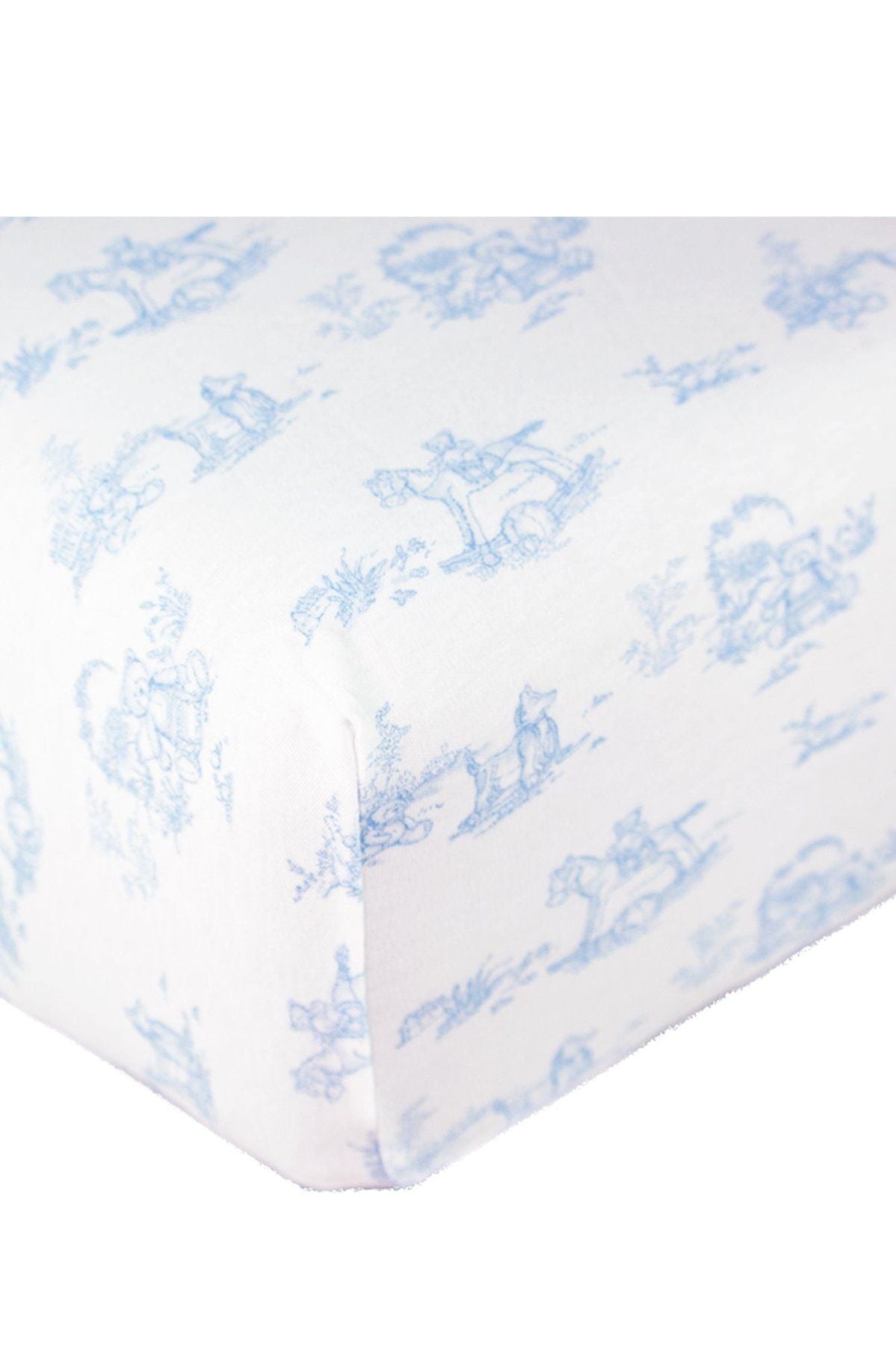 Blue Toile Baby Crib Sheets