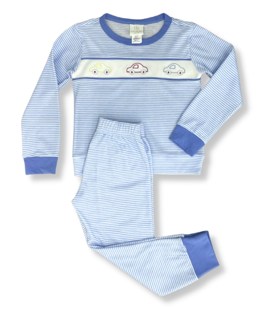 Bayou Banded Pant Set Blue Car