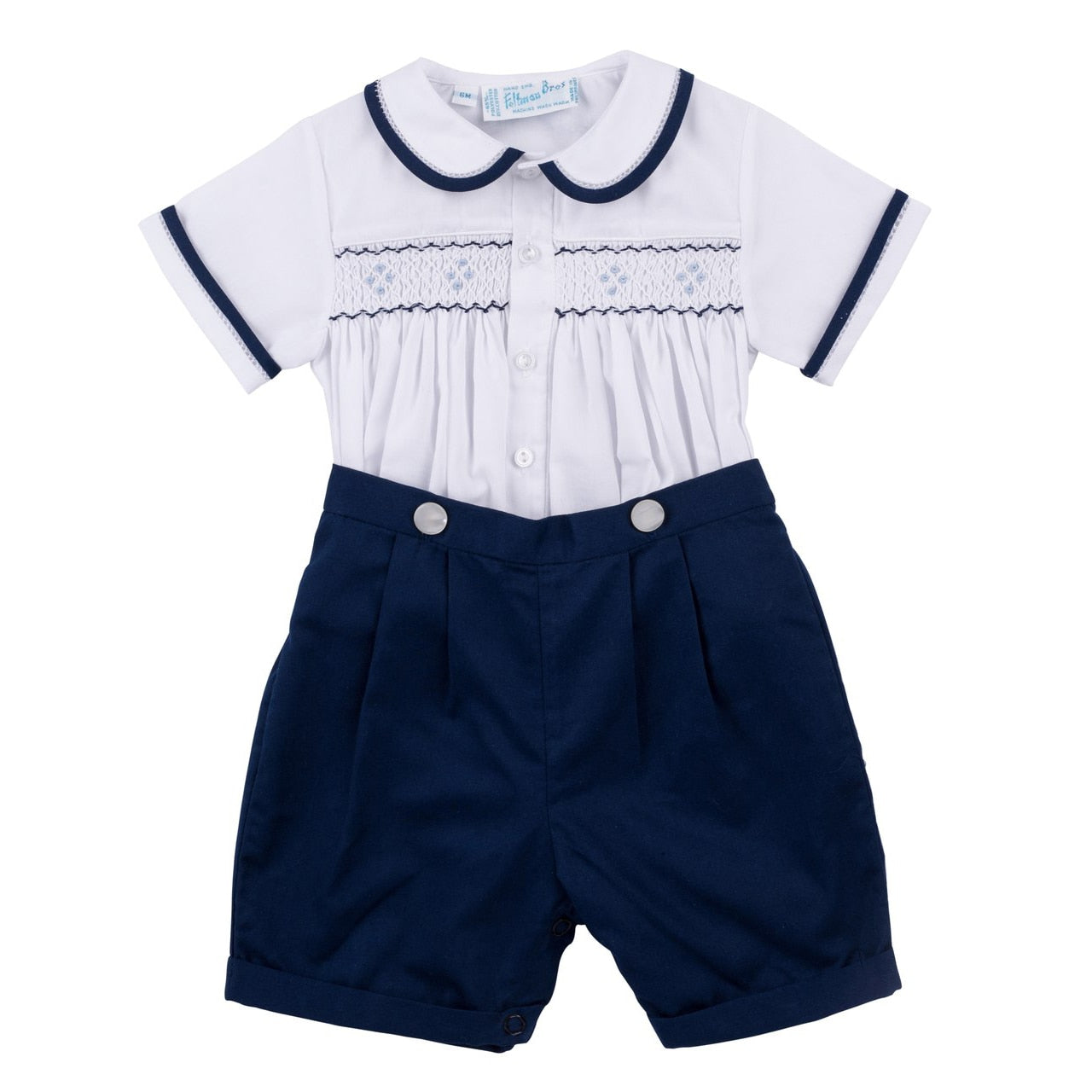 2 Piece Navy Smock Bobby Suit