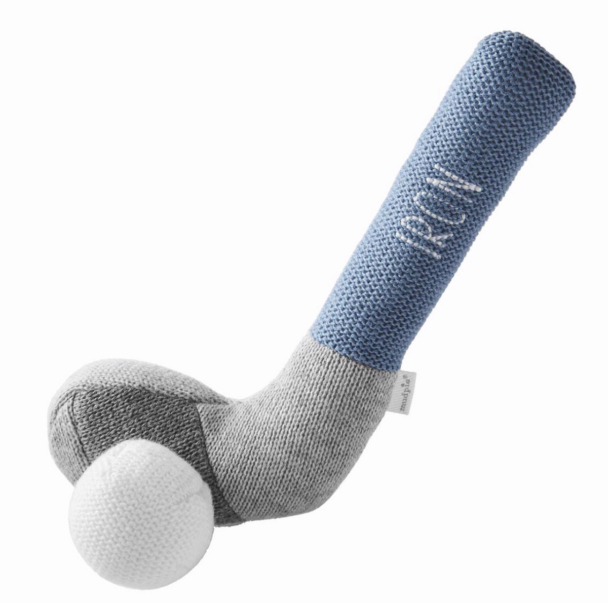 BLUE GOLF CLUB KNIT RATTLE