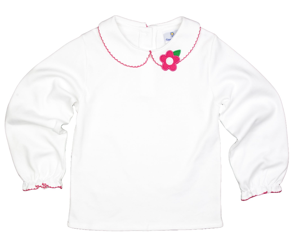 Knit Blouse with Flowers 4227