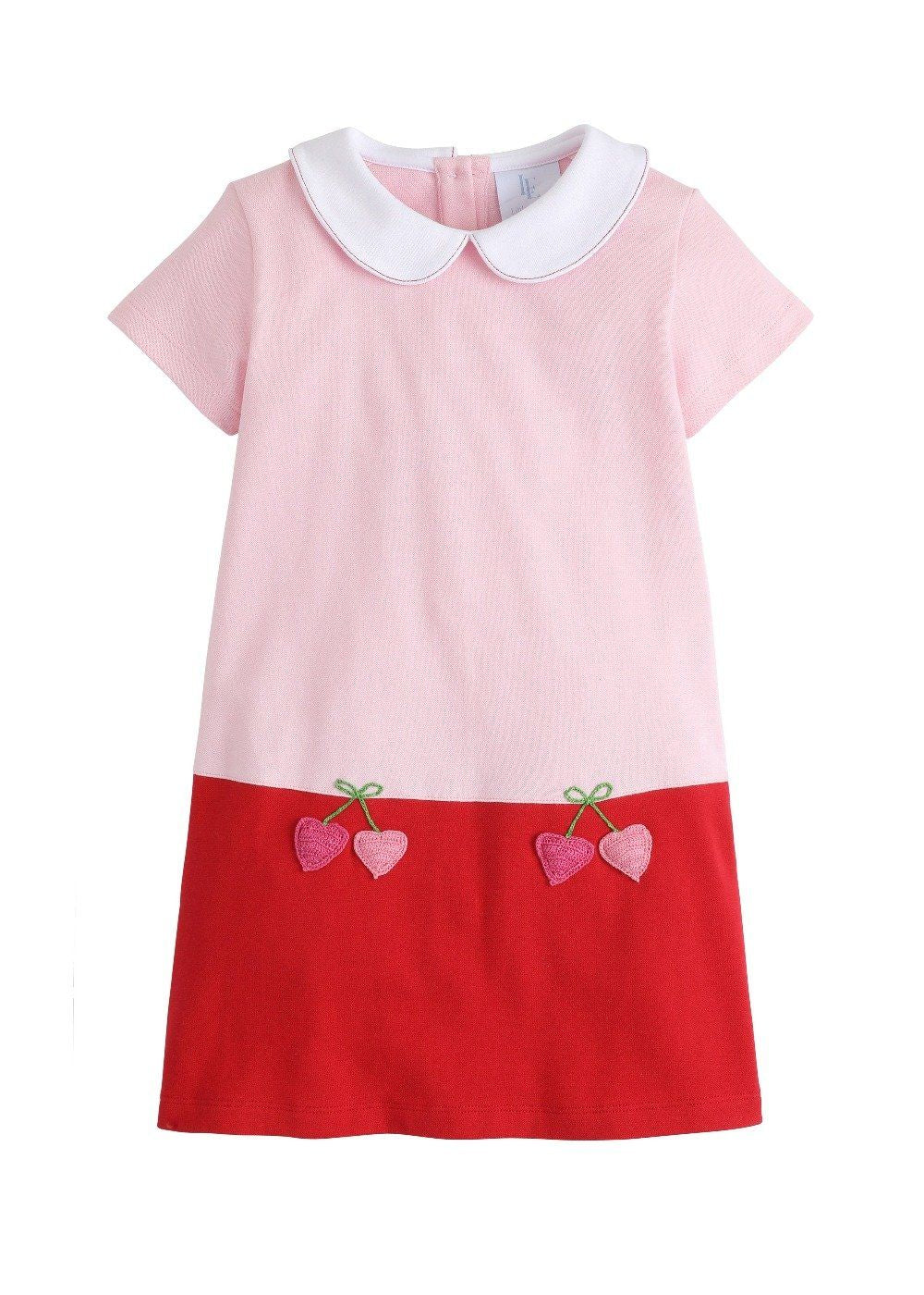 Colorblock Libby Dress Cherry Hearts