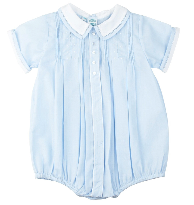 Boy Button Front Dot Creeper 23916F