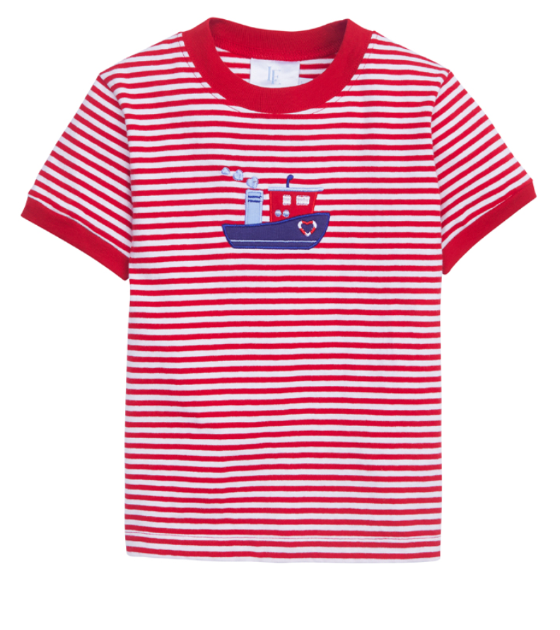 Applique T-Shirt Tugboat