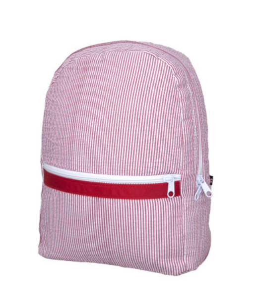 Seersucker Backpack Small Red